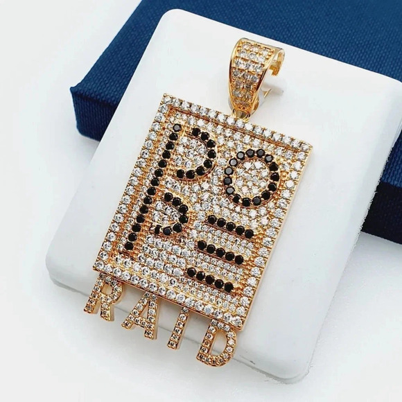 Gold Plated CZ Pendant, INUS1BR059 - Picture 7 of 9